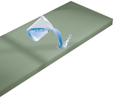 MSNCS Bankauflage Bankkissen Outdoor 80/60/90/120//140/160 Kunstleder Bankkissen-Wasserfestes-rutschfeste-GartenBankauflage- 5 cm Dicke Matte für Schaukel Terrasse Drinnen(Light Green,110x50x5cm)
