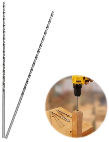 3MM Drill Bit 200MM Long Twist Drill Bits High Carbon Steel Spiral Wood Drill Bits drill Accessories for Dowel Drilling Wood,Plastic and Aluminum,2PCS(Silver)