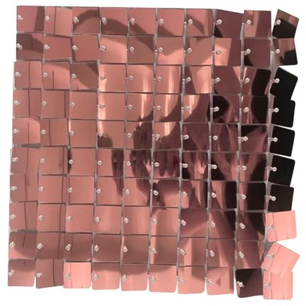 Shimmer Wall Backdrop, 24 Pcs 30x30cm Square Sequin Shimmer Backdrop Panel with Ties, Photo Backdrops for Birthday, Anniversary Wedding Engagement Decoration