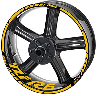 BMDBD Adesivi per Cerchi YZF R6 Decalcomanie per Cerchi per Y&amaha R6 Kit di Adesivi con Logo