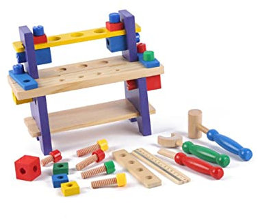 MUSISALY Holzspielzeug-Set Für Kinder Lernwerkzeug Spielzeug Pädagogische Werkbank Kinderspielzeug-Werkzeug-Set