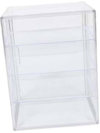 Generico Scatola Portapane Trasparente Con Porta Magnetica 4 Strati Regolabili Contenitore Per Esposizione Biscotti Torta Vetrina Trasparente Per Action Figure Da Collezione