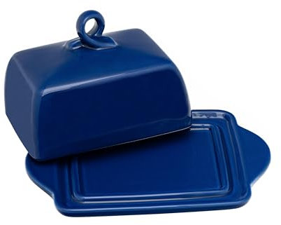 Noblecraft Butter Dish with Lid – Cute and Practical Large Ceramic Butter Dish for Home, Kitchen – Vintage Style Butter Container for All Butter Sizes