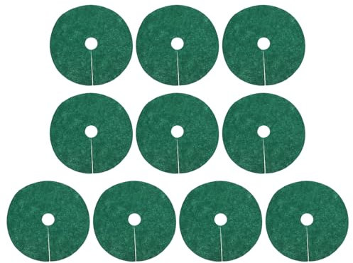 FONDOTIN 10stücke Teiliges Unkrautvlies Für Baumschutz Wiederverwendbare Mulchmatte Mit Durchmesser Für Effektiven Wurzelschutz Gärten Und Obstgärten