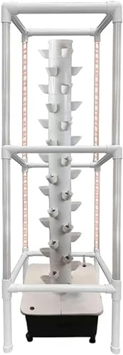 Hydroponik-Anbausystem Hydroponischer Turm, Hydroponischer Turmanbau, Innenanbau mit Beleuchtung und Anzuchtstützen, Erdfreier Anzuchtturm, 45 Anbaubares Anzuchtset mit 45