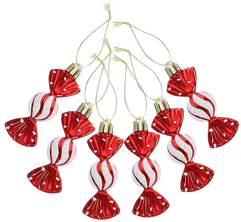 Cabilock 6 Piezas Adornos Navideños Vibrantes de Colgantes para Decoración de Árbol de Navidad Miniaturas Dulces para un Festivo