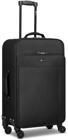 Check in CHECK.IN Koffer für Damen und Herren | mittelgroßer Trolley 41 x 26 x 70 cm Polyester Material | Teleskopgriff & Doppelrolle| Sevilla 2.0 Serie