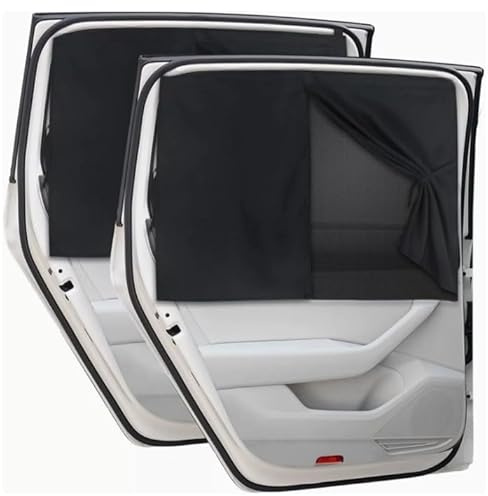2 Pièces Pare-Soleil Voiture Magnétique pour Renault Zoe 2012-2026, Protection Solaire Maille Isolant Thermique Rideau pour Vitres Latérales Arrière