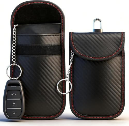 2 Pièces Pochette Anti Onde pour MG HS 2024-2026 | Pochette rfid securite voiture protection, rke keyless go blocage onde radio, anti piratage crochet, metallique parking nuit