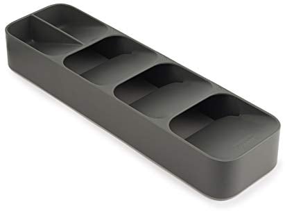 Joseph Joseph Duo 80082 Duo Cleaning & Organisation Besteck-Organizer, Grau, 110mm x 395mm x 57mm