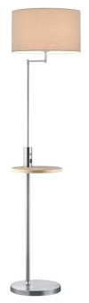 meineWunschleuchte Stehleuchte Silber mit Ablagetisch & USB Anschluss mit Ladefunktion, Höhe 160cm