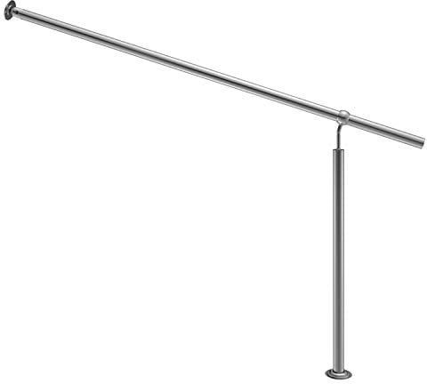 MONZANA® Barandilla de entrada de acero inoxidable Baranda Pasamanos para escaleras parapetos de160cm interior exterior