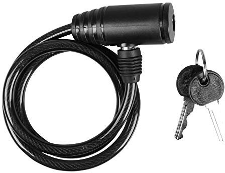Raymond - Candado para Bicicleta, Moto, Patinete eléctrico, candado para Bicicleta, Moto, candado para Bicicleta, Scooter, Patinete y Patinete, antirrobo con Cable en Espiral con Bloqueo de Llaves -