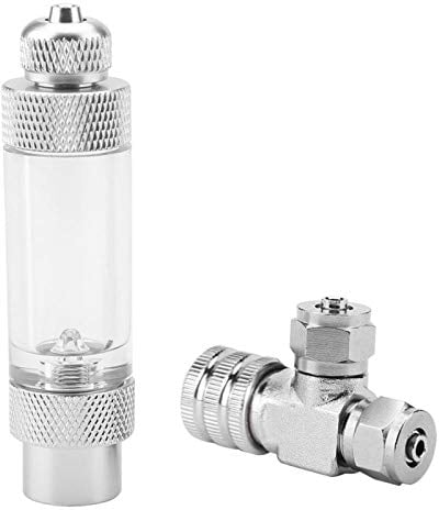Bubble Counter Check Valve, Aquarium CO2 Bubble Counter Needle Check Valve Bubble Counter Fish Tank Accessory for Carbon Dioxide Measurement(4)