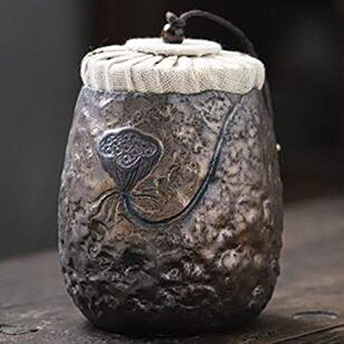 TONGTONG Japanese Gilt Ceramics Tea Canister Traditional Tea Caddy Sealed Canister for Household moisture-proof storage Jar A15