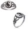 Ying/Yang Ring aus massivem Silber 925/1000, Schmuck Größen 50 bis 60,