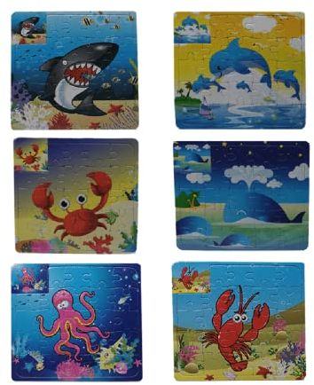 12 Puzzle Meerestiere 24 Teile Konzentration