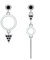 J.MUEN 925 Sterling Silber Geometrische Halo Baumeln Ohrringe, Mädchen Asymmetrische Ohrhänge für empfindliche Ohren mit Geschenkbox