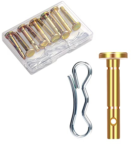 10 Stück 1,3x0,6x4,1cm Scherstifte und 10 Stück Splinte Ersatzteile Scherbolzen für Cub Cadet 738-04124A 714-04040 Schneefräse MTD Craftsman Cub Cadet