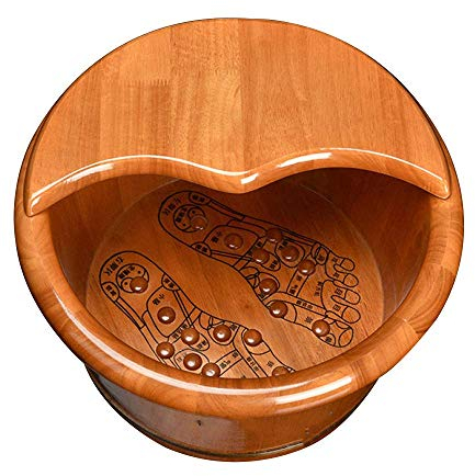 TAOZUYING TTsz Pediküre-Becken Massage Fußpflege Pediküre Fußbad Barrel Fußmassagebecken aus Eichenholz Marriage