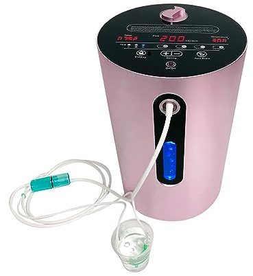 XGXHIN Inhalación de hidrógeno, inhalador de hidrógeno H2 de Alta pureza al 99,99%, ionizador SPE/PEM de 200 ml/min, generador de Agua Rico en hidrógeno, para Viajes en Coche a casa