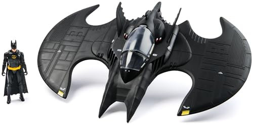 Batman, Coffret Batwing et figurine Batman de 10 centimètres, avec figurine articulée tirée du film Batman : Le Défi de 1992 et Batwing tirée du film Batman de 1989, édition limitée 85e anniversaire, jouets à collectionner pour garçons et filles à partir de 3 ans