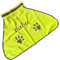 Schnoschi Hunde Sicherheitsweste mit Namen/Wunschtext/Initialen Bestickt, personalisierte Hundewarnweste, reflektierende Haustierweste, hohe Sichtbarkeit, individuelle Bestickung, Neongelb (L)