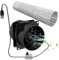 Wedhapy Portable Extractor Fan with 10ft Duct Hose USB Adjustable DIY Fume Extractor Powerful 5v 2a Brushless Motor Exhaust Fan Kitchen Exhaust Fan for Bathroom Smoke