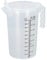 Granvoo Vaso Medidor de 1L, Jarra Medidora con Tapa, Vaso Medidor Plastico con Escalas de Medición para Líquidos, Taza Medidora, Taza de Medir para Líquidos, Apto para Lavavajillas