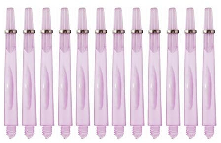 SOUTHJIELING Dart-Schäfte aus Kunststoff, transparent, mit Edelstahlringen, 2BA, 4,5 mm Schraubgewinde, einfache Handhabung, 12 Stück