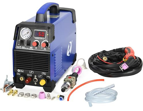 Taglierina al plasma, 50 Amp Non-Touch Pilot Arc Plasma Metal Cutter macchina, attrezzatura per taglio al plasma con inverter IGBT da 220 V, potenza di taglio fino a 15 mm e 2T/4T