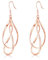 Cangall Silver Post Drop Earrings for Women, 925 Sterling Silver Dangle Earrings, Lightweight Hypoallergenic Earrings Dangling Rose Gold, Infinity Twisted Teardrop Rose Gold Drop Earrings for Girls