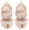 TOPBATHY 2 Pz Acquasantiera Familiare Acquasantiera Di Ciotola Dell'acqua Santa Fonte Per La Conservazione Dell'acqua Santa Acquasantiera Cattolica Acquasantiera Da Muro Resina Beige