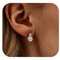 FUNEIA Perlen Ohrringe Silber 925 Stecker Damen Weiße Süßwasserperlen Ohrstecker Gold Silber Stecker Ohrringe mit Perle Wasserfest Hypoallergene Modeschmuck für Frauen Mädchen Braut Geschenk