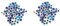 2sets Turkish Eye Jewelry Evil Eye Nail Charms Blue Evil Eye DIY Evil Eye Enamel Charms Colorful Evil Eye Charms Resin Evil Eye Charm Pendant Flat Round Beads Glass Acrylic 60pcs*2 Operitacx