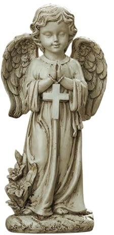 Decorazioni di angeli solari per giardino, statua di angeli da giardino - Decorazione da giardino solare in resina con luce calda | Scultura di angelo da esterno impermeabile per barche, terrazza, pat