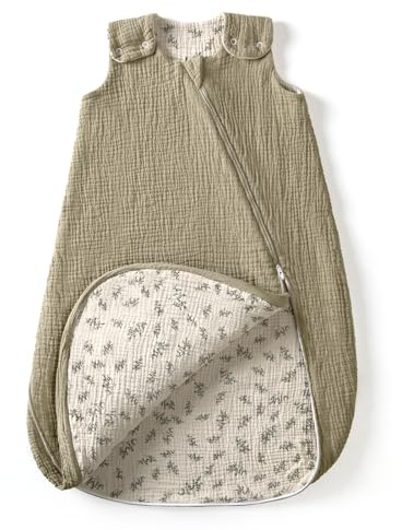 lulumoon baby sovsäck för 9–15 månader: Muslinsovsäck baby för pojkar och flickor – bomullssovsäck för 80 cm året runt barnrum