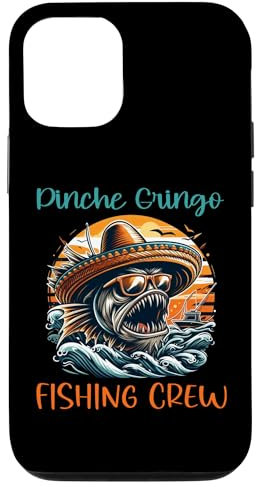 Lindo esqueleto México Pinche Gringo equipo de pesca pescador Carcasa para iPhone 12/12 Pro
