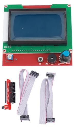 Mavaol 12864 LCD Control Module Pannello Visualizzazione Motherboard 3D Printer Smart Controller + 2pcs Linee