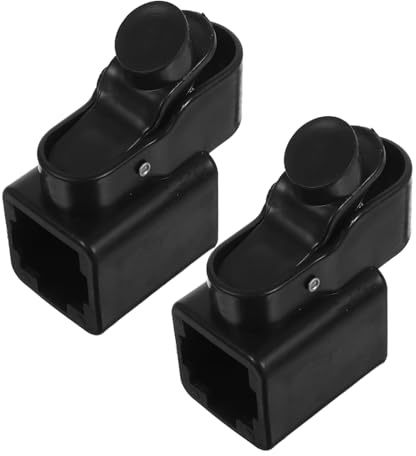 Strumento Regolazione Gambe Tenda da Sole 2 Pezzi Plastico Nero | Pali 3, 6-3, 8cm, Operazione a Pulsante, Installazione Semplice, Ricambio Accessorio per Cappottina
