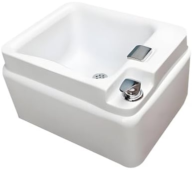 Tragbares beheiztes Fußbad aus Acryl mit Abfluss, verstellbares heißes und kaltes Wasser, ideal für Schönheits- und Nagelstudios, Entspannung und therapeutisches Einweichen