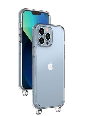 beadstars Handyhülle mit Ösen für Handykette Universal – Stoßfest, Rundumschutz, Transparente Schutzhülle, Kompatibel mit iPhone – Für Kurze und Lange Handykette (iPhone 17)