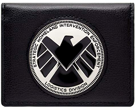 Avengers Agents of Shield Phil Coulson Abzeichen Schwarz Portemonnaie Geldbörse