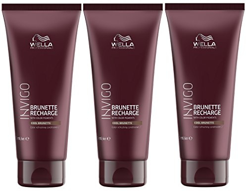 3er Brunette Recharge Cool Brunette Color Conditioner Invigo Wella Professionals je 200 ml = 400 ml