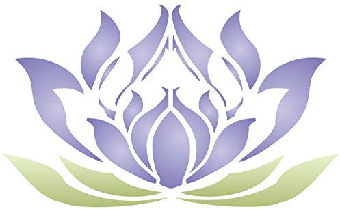 Craft Kreatively Pochoir Réutilisable en Forme de Fleur de Lotus Orientale Taille M