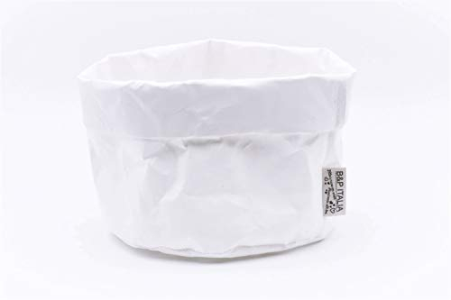 B&P Italia Bolsa panera Stockholm Fibra de celulosa, Blanco, diámetro 19 x 12 cm