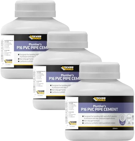 3 X Everbuild P16PIPE P16 Plumbers PVC Pipe Cement