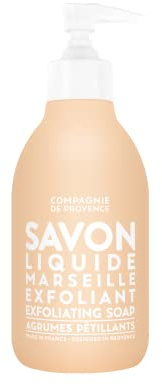 Compagnie de Provence Savon de Marseille Extra Pure Liquid Soap - Exfoliating Sparking Citrus - 10 Fl Oz Pump Bottle