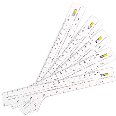 WINTAPE 18cm / 7'' Educare Wundlineal (Papier) Wundmessband (Packung à 100 Stück) Medizinisches Messgerät (18cm+7/100pcs)