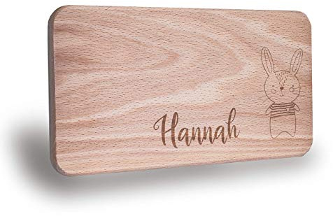 Frühstücksbrettchen Hase mit Namen